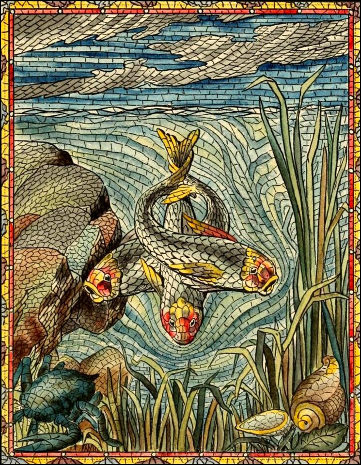 Mosaic vintage stained glass