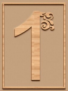 Wood digit background