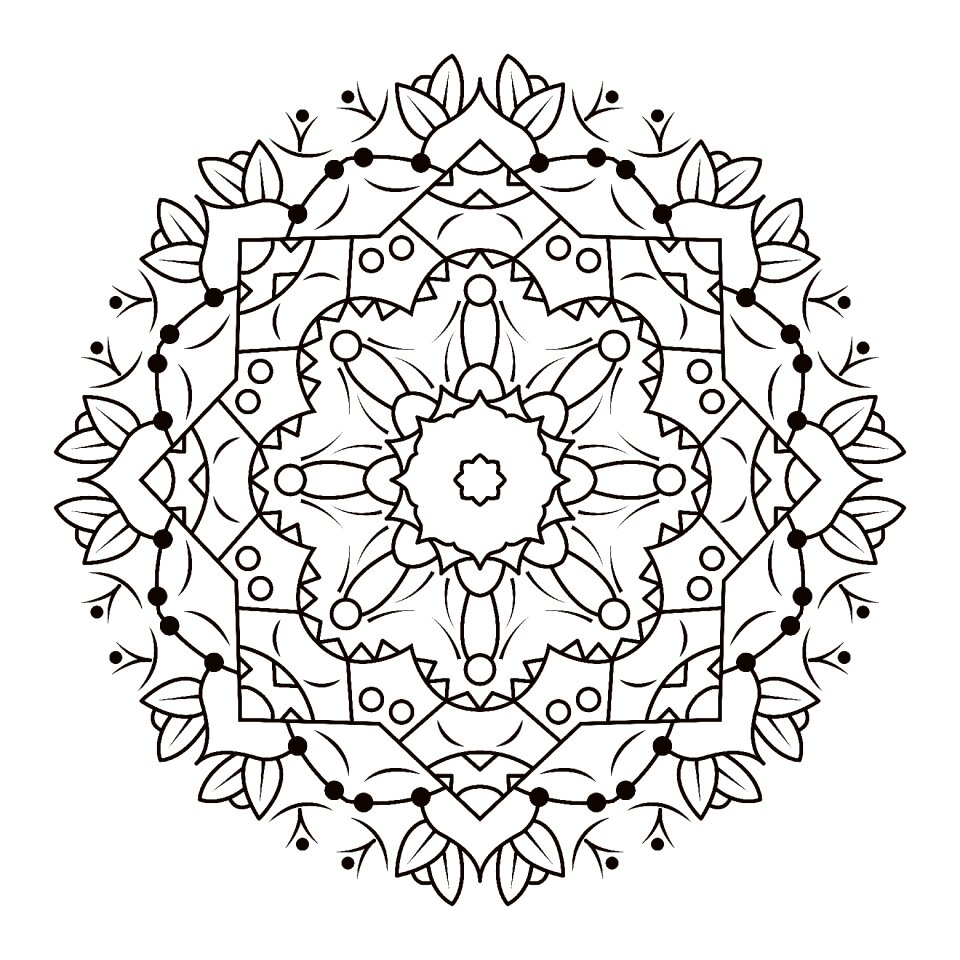 Retro art mandala