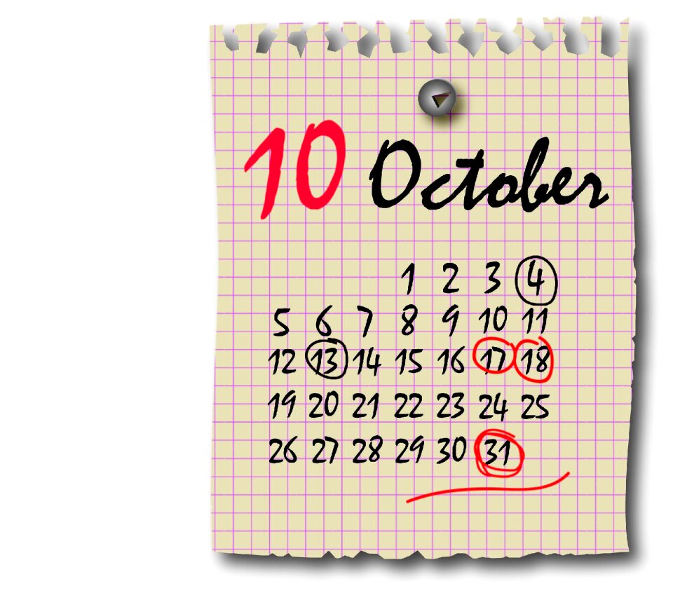 October wall Free illustrations