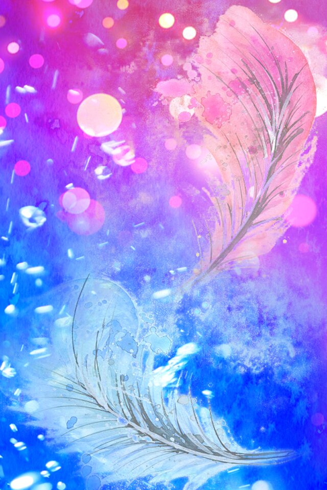 Design bokeh feather