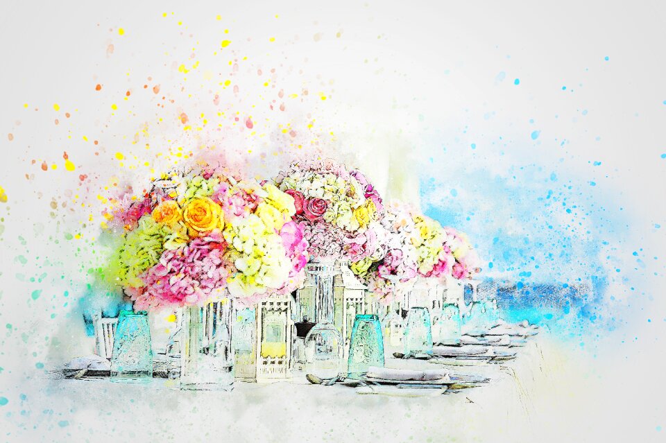 Art nature watercolor