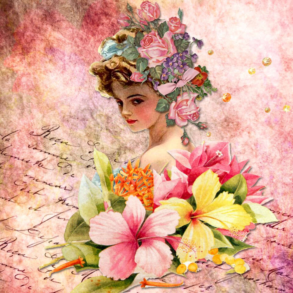 Plant woman art