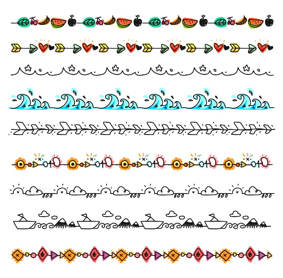 Pattern retro set