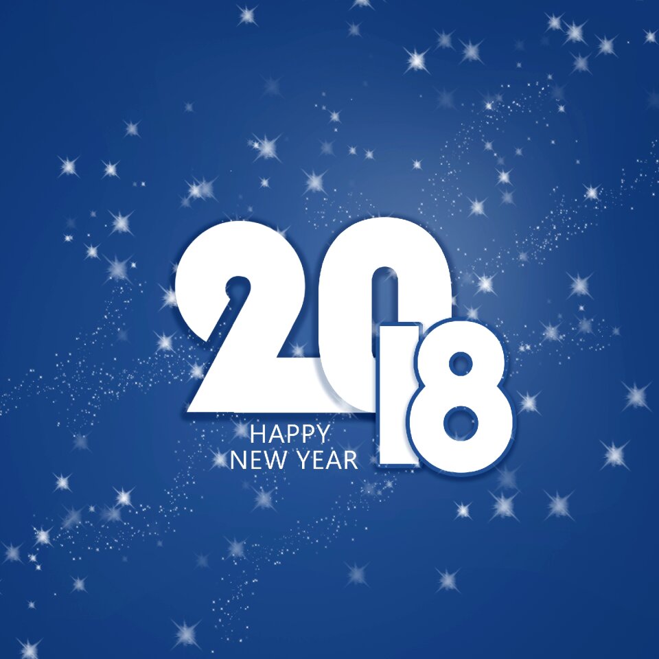 New year's eve 2018 new year's greetings new year's card