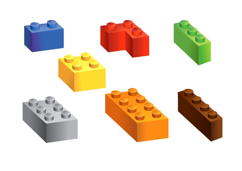 Plastic bricks Free illustrations