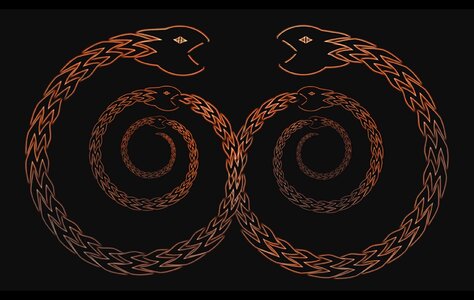 Symbol caduceus snakes