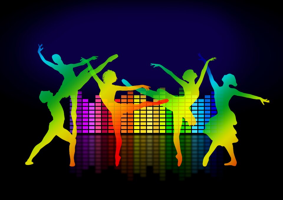 Silhouettes dance choreography