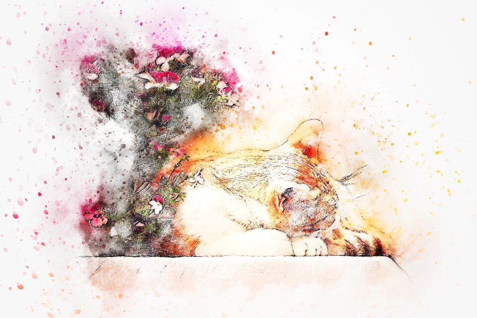 Art watercolor vintage