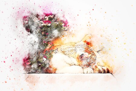 Art watercolor vintage