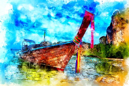 Art watercolor nature