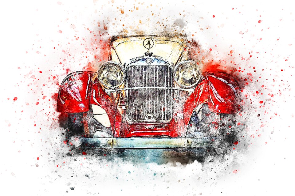 Art watercolor vintage