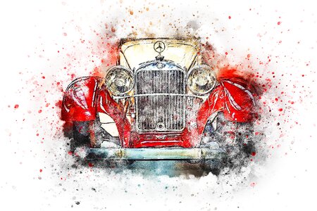 Art watercolor vintage