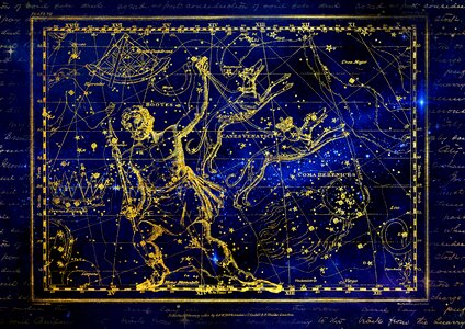 Hunting dog zodiac sign sky