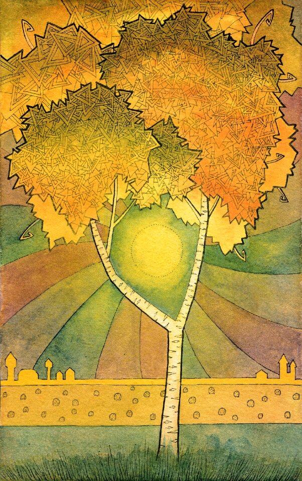 Birch autumn Free illustrations