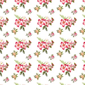 Seamless watercolor flowers