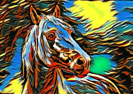 Stallion drawing Free illustrations