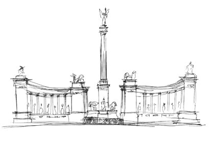 Heroes capital silhouette