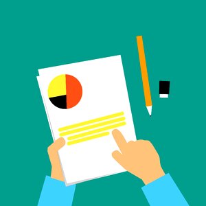 Business paper graph