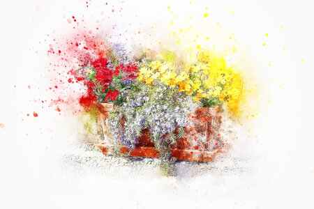Art abstract watercolor
