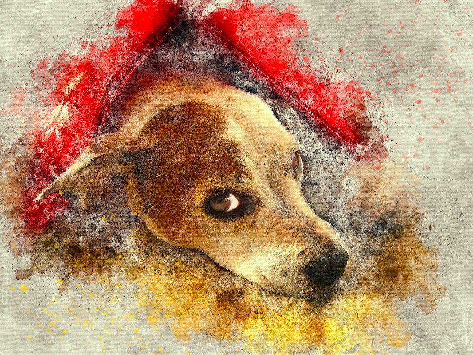 Art watercolor vintage