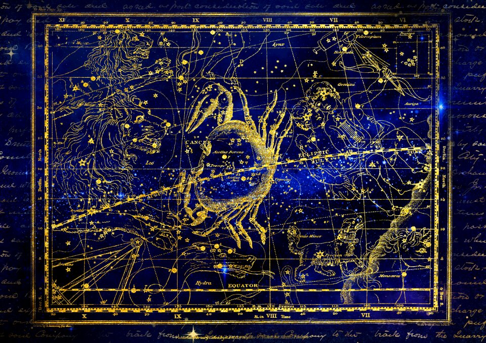 Lion zodiac sign sky