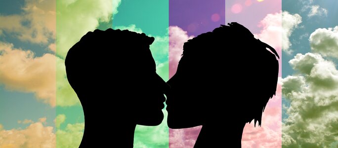 Silhouette abstract clouds
