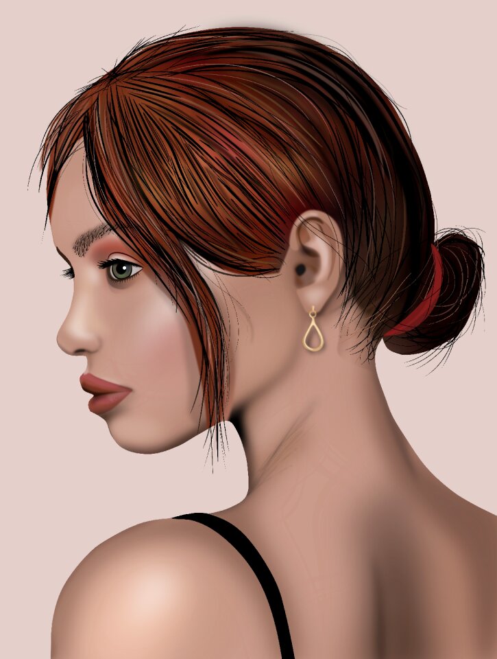 Woman portrait of a woman ms