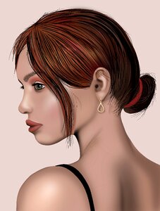 Woman portrait of a woman ms