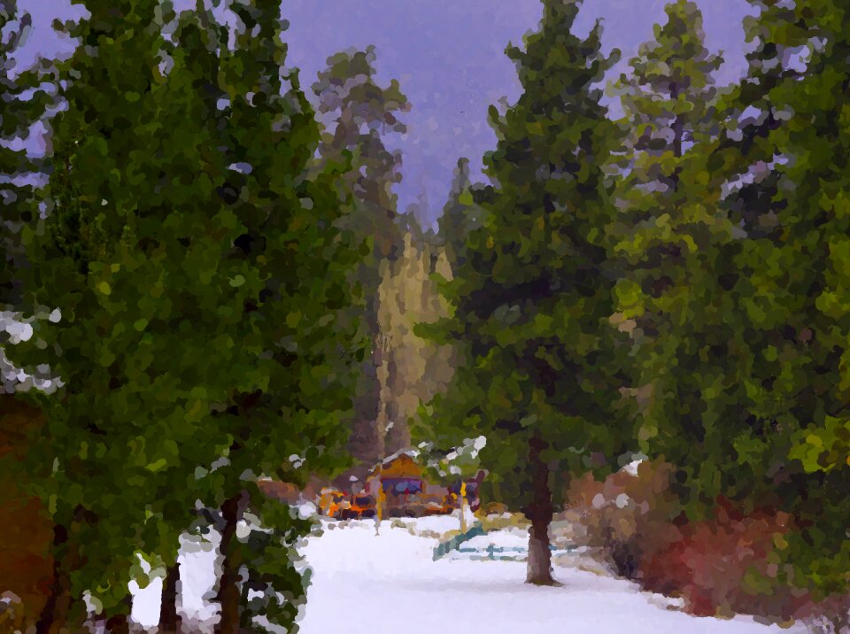 Landscape impressionist painting