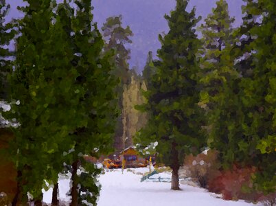 Landscape impressionist painting
