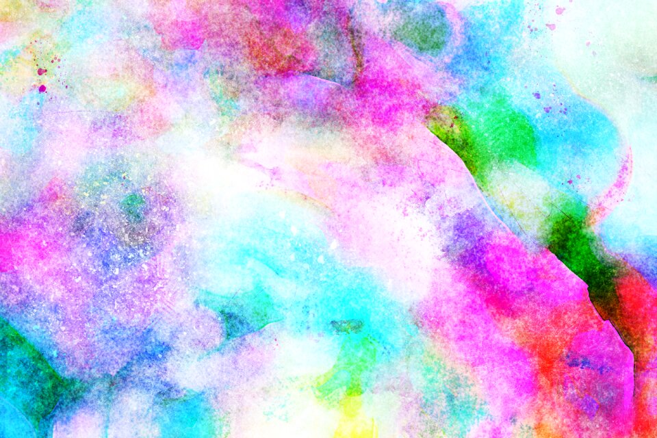 Watercolor vintage colorful
