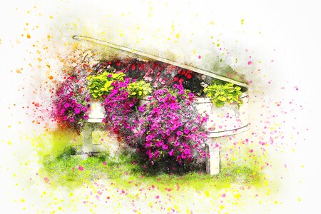 Art watercolor vintage