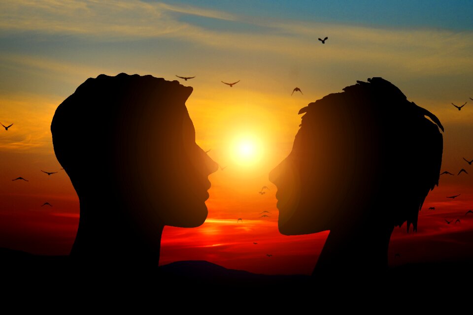 Romance sunset sun