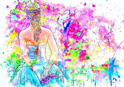 Art wedding watercolor