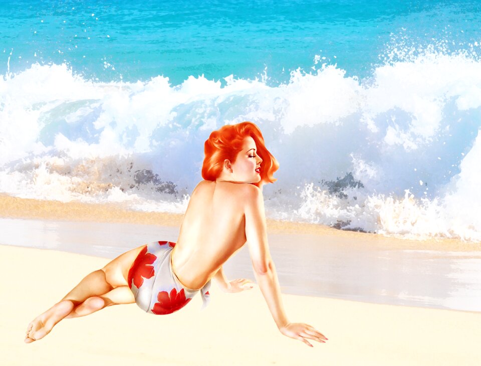 Pin up girl girl female