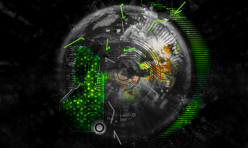 Global internet globe