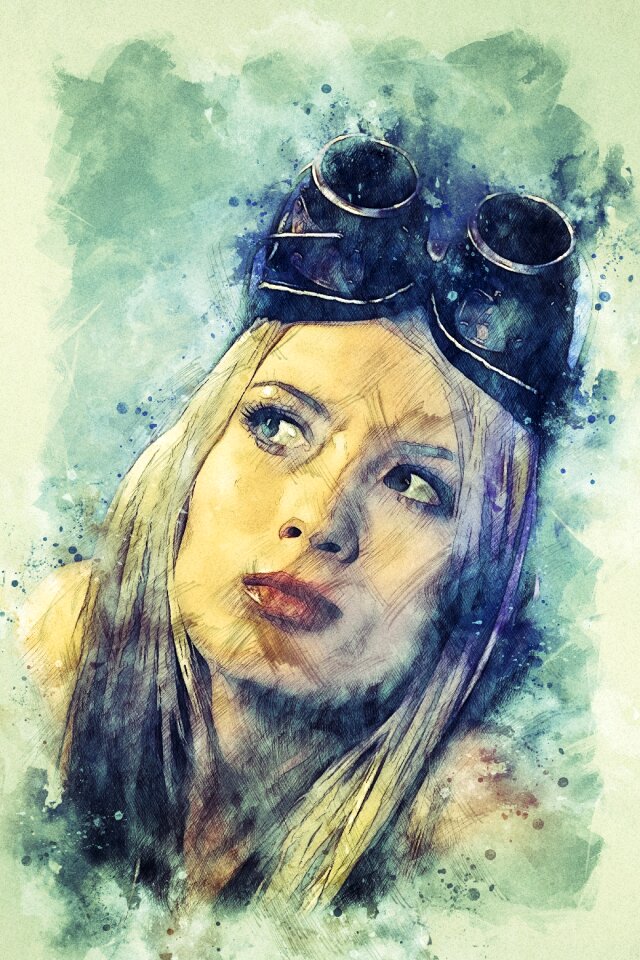 Goggles portrait binoculars