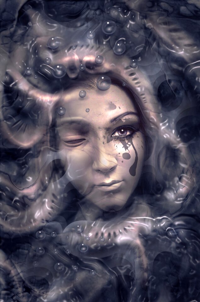 Face woman mystical