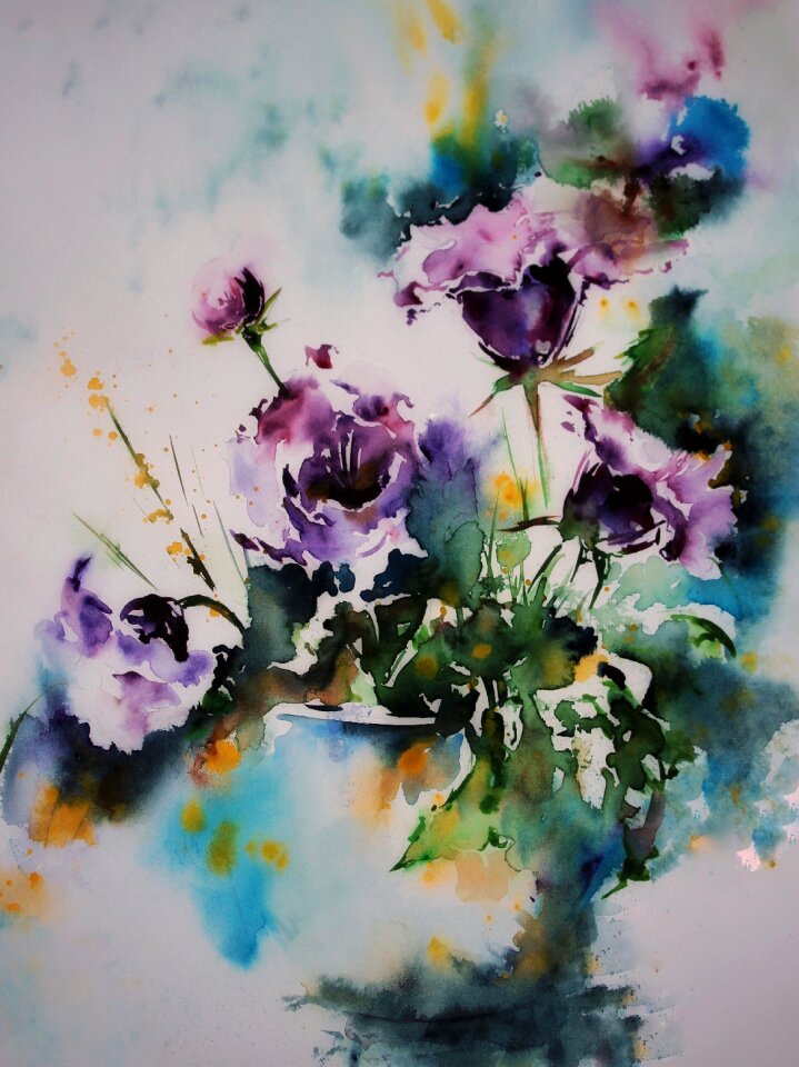 Color watercolour painting