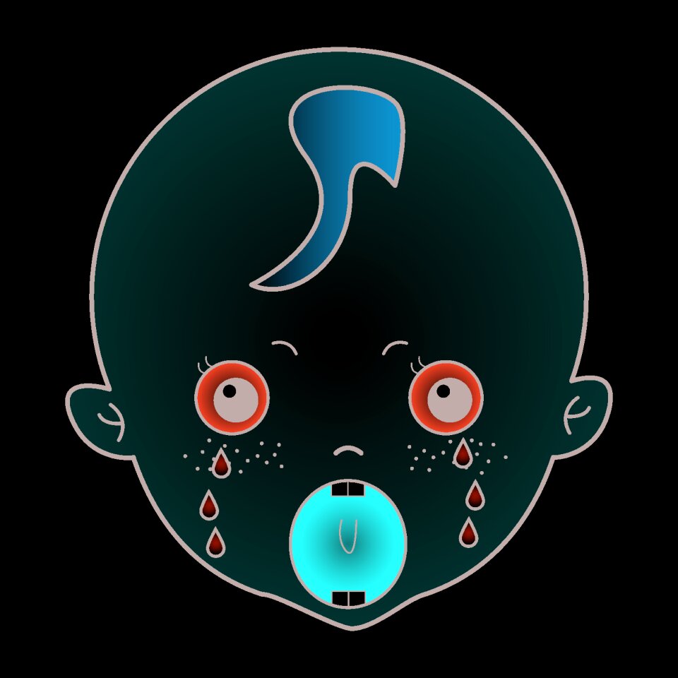Character cheerful baby