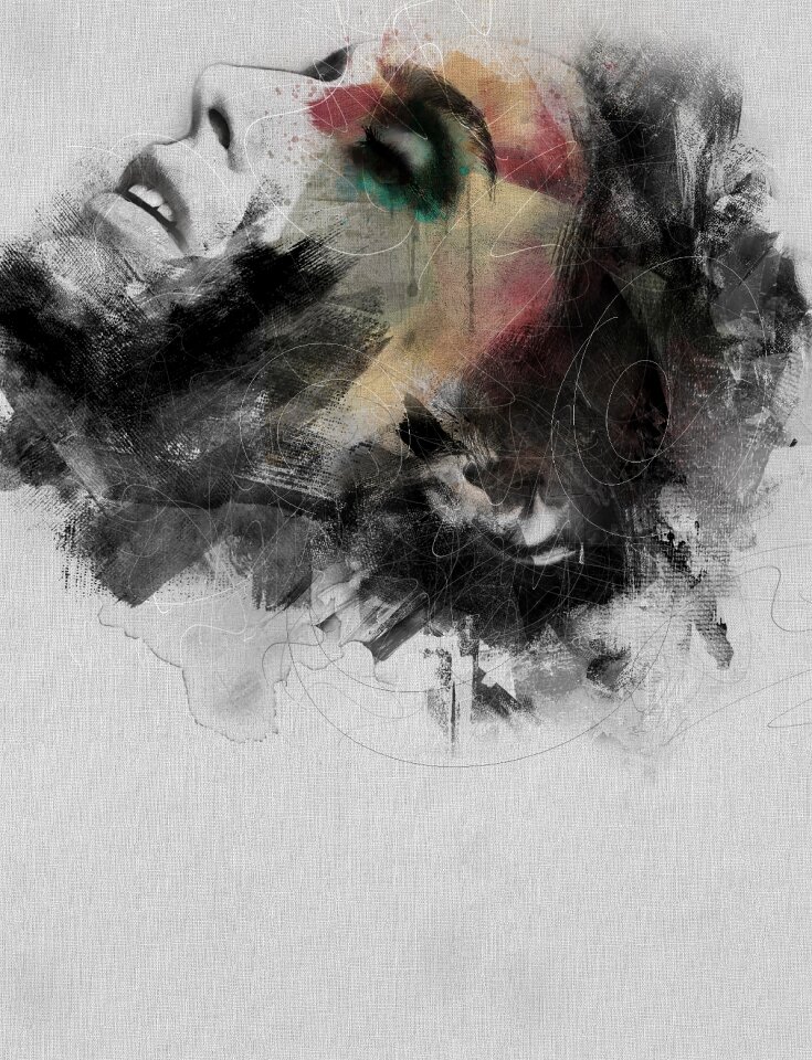 Woman acrylic lockscreen wallpaper