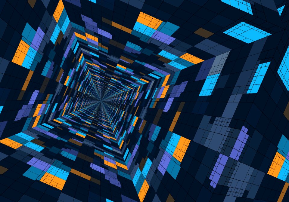 Geometric futuristic contemporary