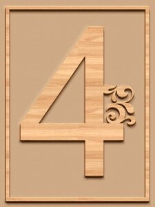 Wood digit background