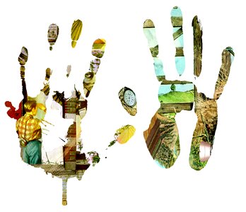 Hand colorful vibrant