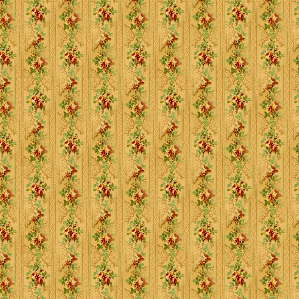 Antique floral decorative