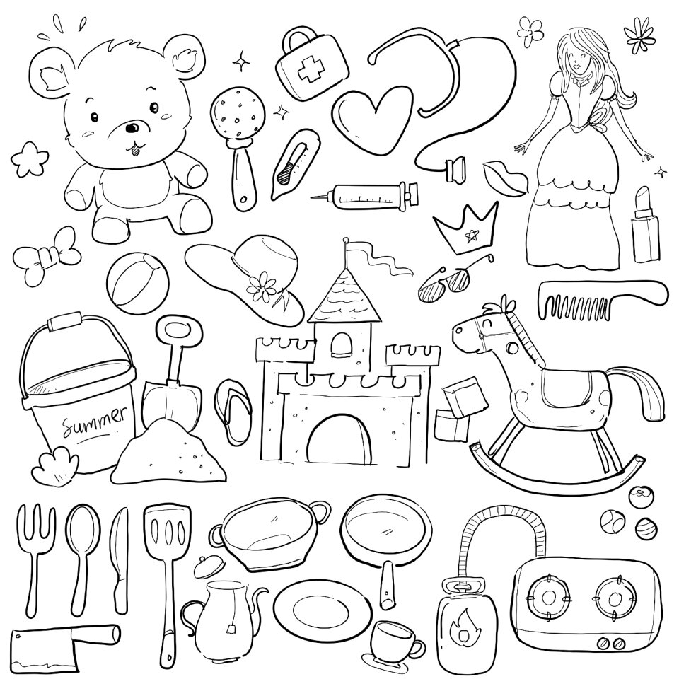 Drawn toy doodle