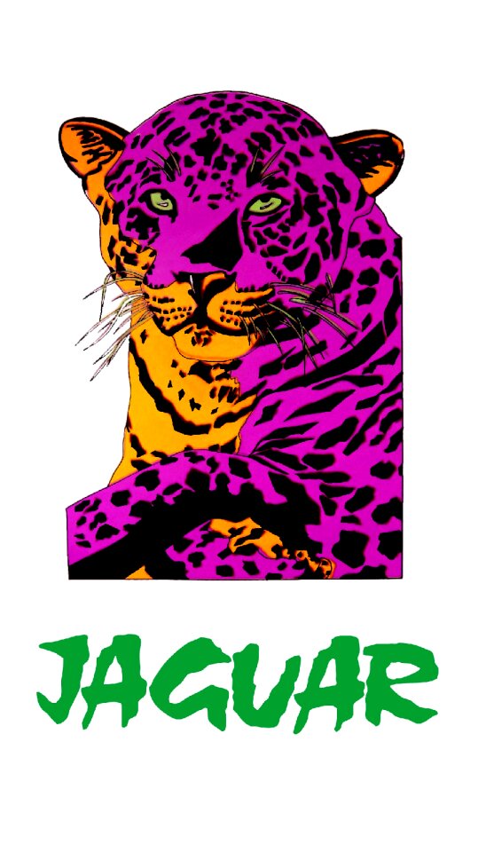 Design jaguar flat colors