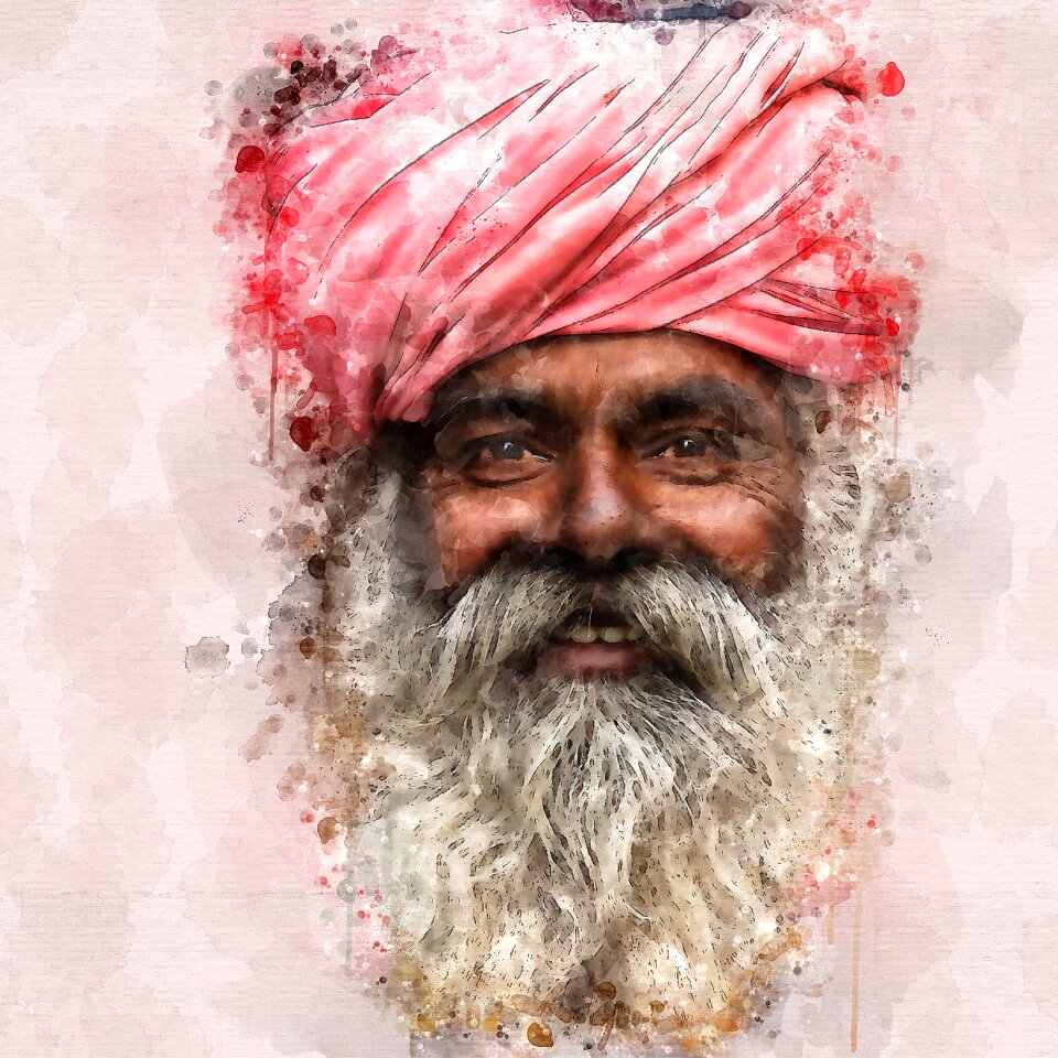 Artwork watercolor drawing