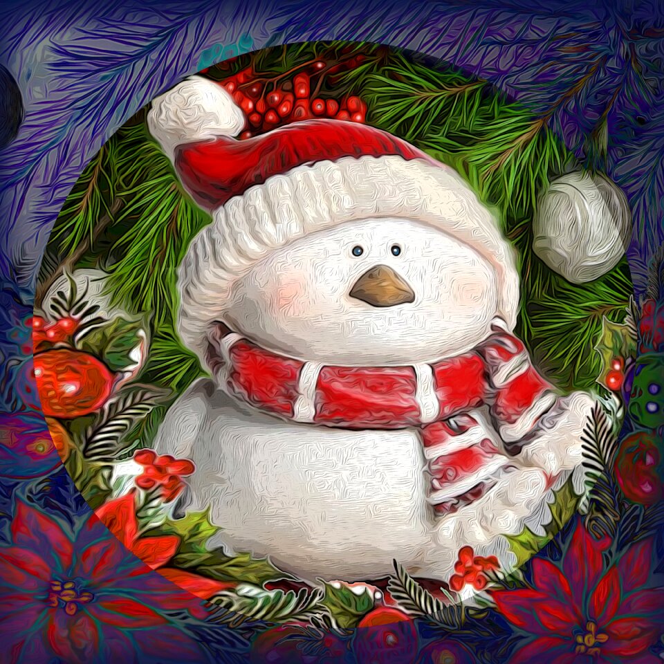 Christmas hat pine branches map